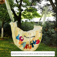 Car Seat Back Storage Bag for Travel with Waterproof Liner and Drawstring