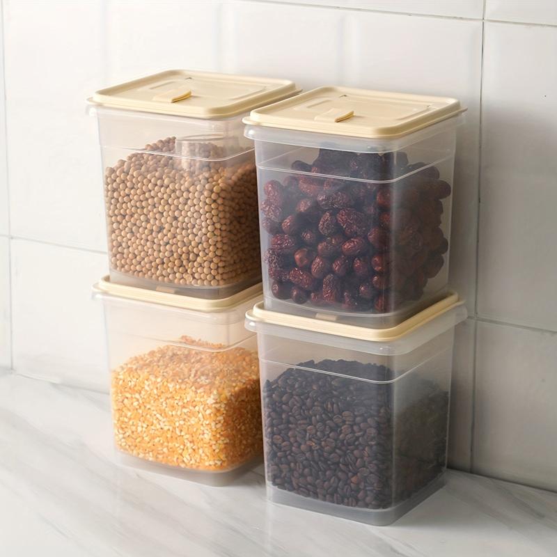 Rice Bucket Square Sealed Tank Plastic Refrigerator Storage Food Box