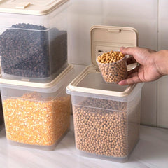 Rice Bucket Square Sealed Tank Plastic Refrigerator Storage Food Box