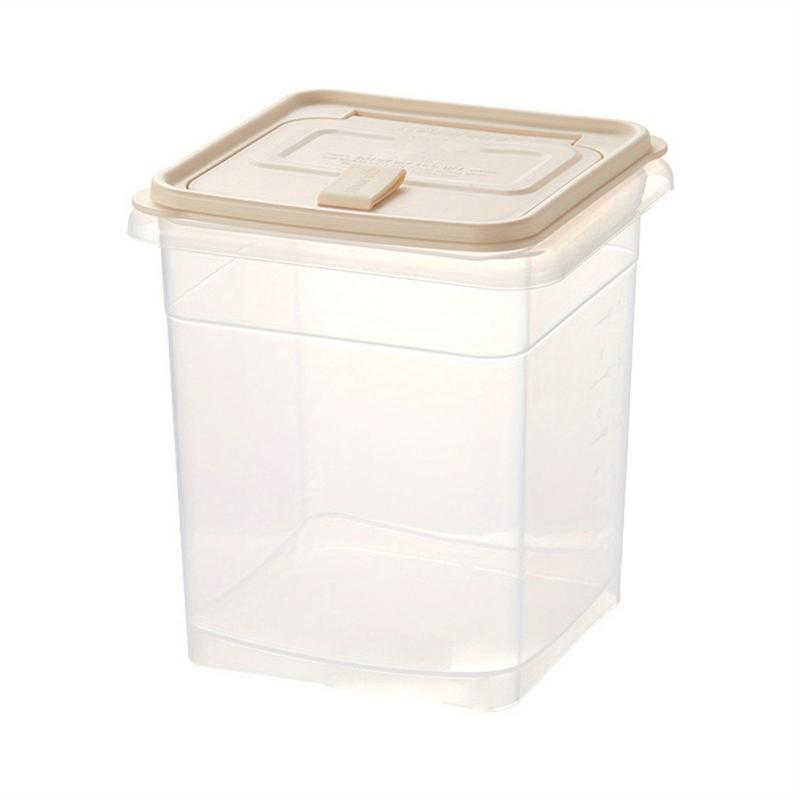 Rice Bucket Square Sealed Tank Plastic Refrigerator Storage Food Box