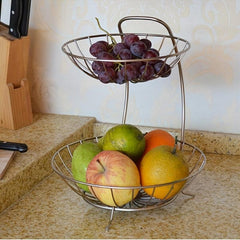 Double Layer Fruit Basket for Kitchen and Living Room