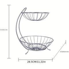 Double Layer Fruit Basket for Kitchen and Living Room