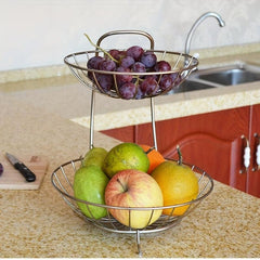 Double Layer Fruit Basket for Kitchen and Living Room