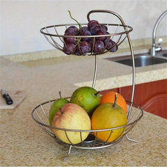 Double Layer Fruit Basket for Kitchen and Living Room