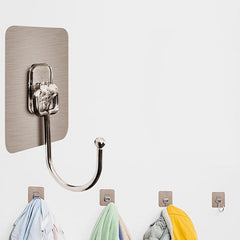2pcs Adhesive Hooks Waterproof For Kitchen Bathroom