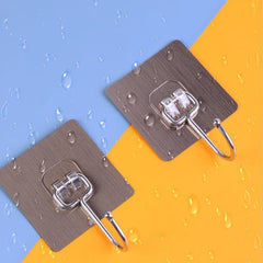 2pcs Adhesive Hooks Waterproof For Kitchen Bathroom