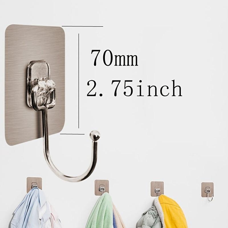 2pcs Adhesive Hooks Waterproof For Kitchen Bathroom