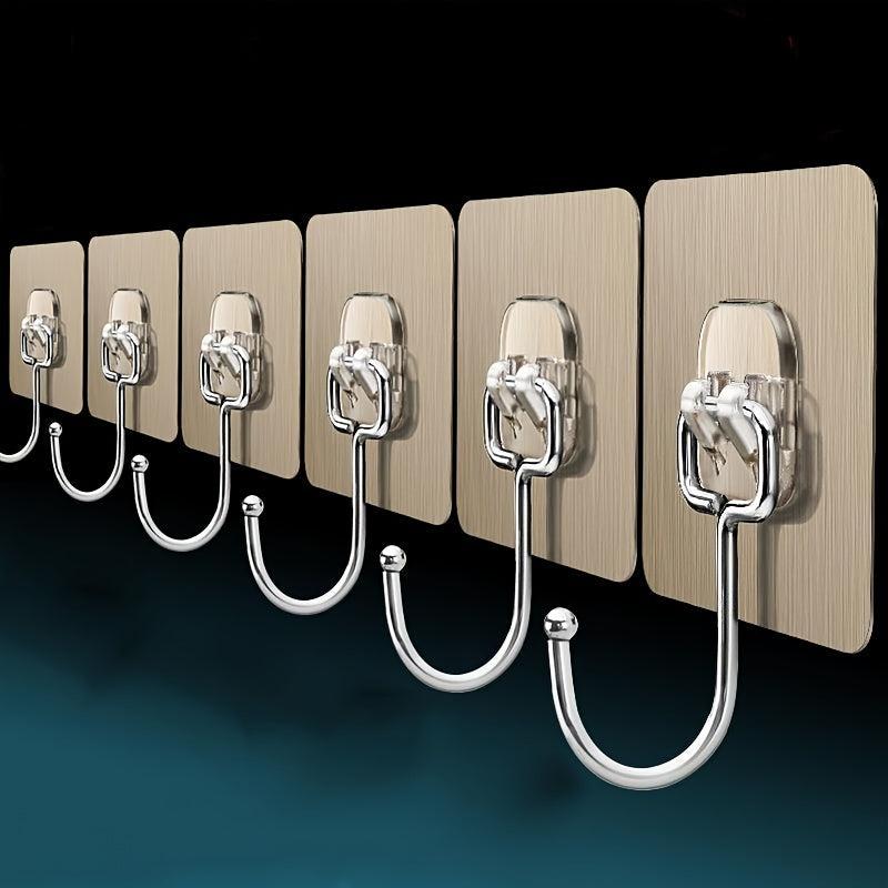 2pcs Adhesive Hooks Waterproof For Kitchen Bathroom