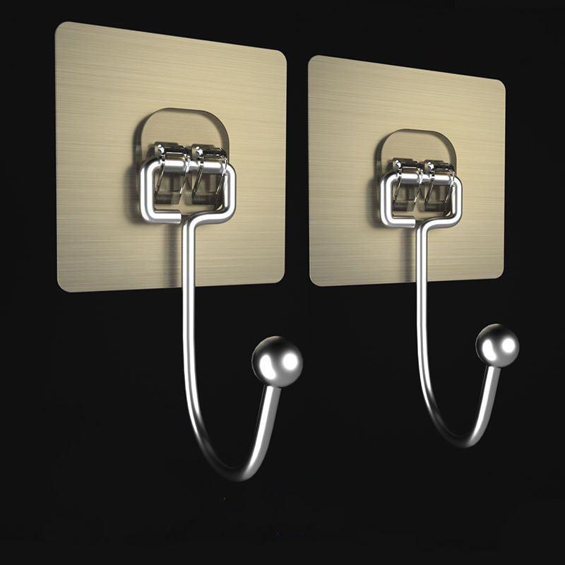 2pcs Adhesive Hooks Waterproof For Kitchen Bathroom