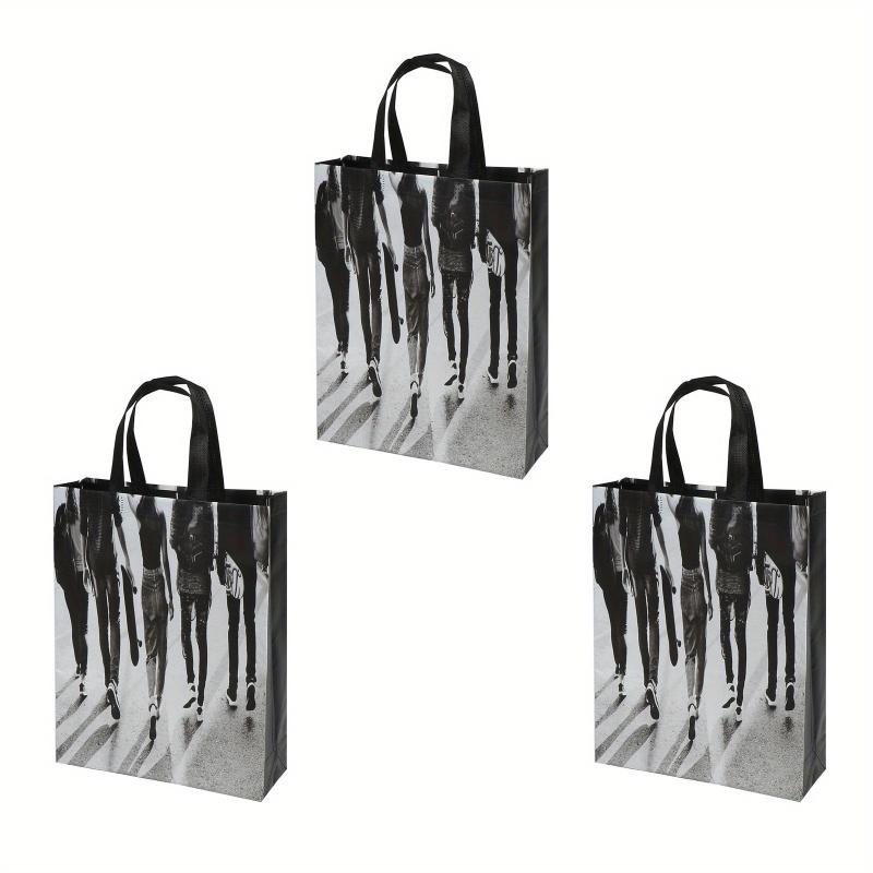 3pcs Reusable Grocery Bag Tote Bags Non Woven Foldable Gift Bag