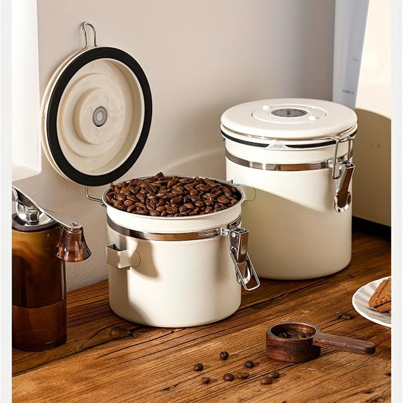 Stainless Steel Coffee Bean Storage Canister Fresh Keeping Container