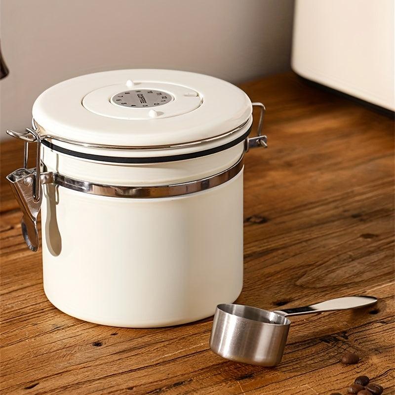 Stainless Steel Coffee Bean Storage Canister Fresh Keeping Container
