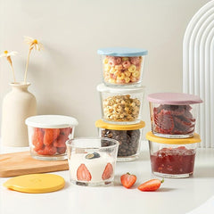 Low Temp Resistant Glass Refrigerator Crisper Fruit Storage Jar