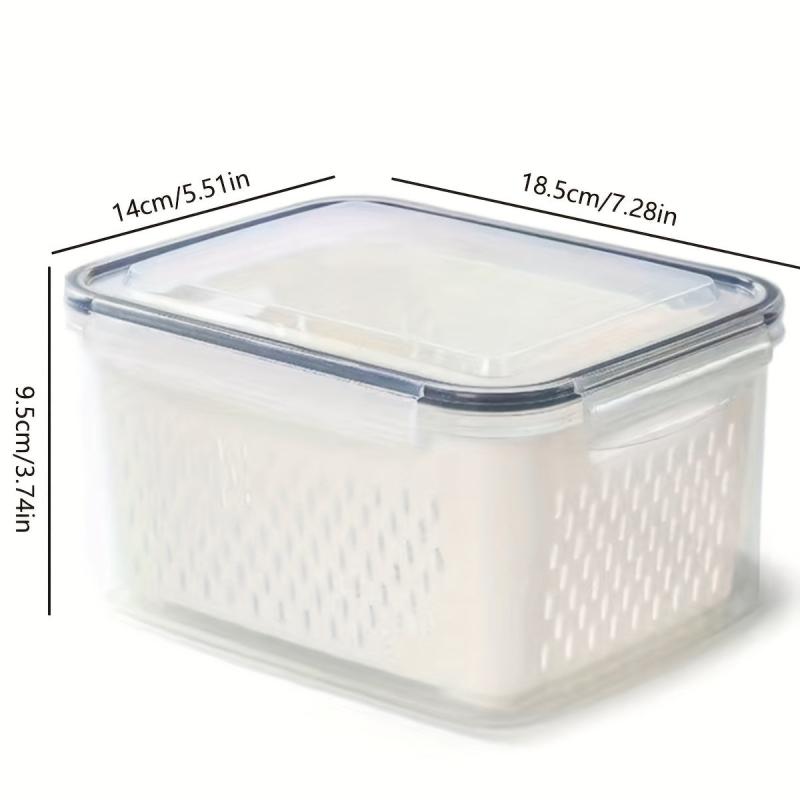 Double Layer Veg Wash Basin w/ Detachable Filter Basket for Fruit Cleaning
