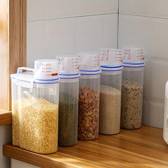 Portable Transparent Rice Bucket Moisture Proof Airtight Storage Container