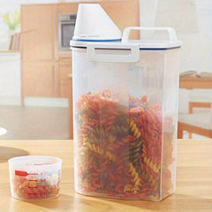 Portable Transparent Rice Bucket Moisture Proof Airtight Storage Container