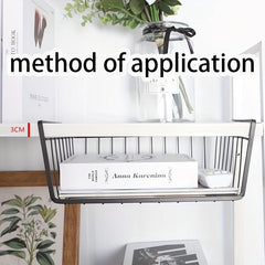 Hanging Kitchen Basket Under Table Storage Shelf