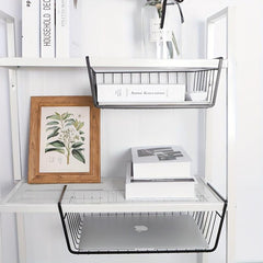 Hanging Kitchen Basket Under Table Storage Shelf
