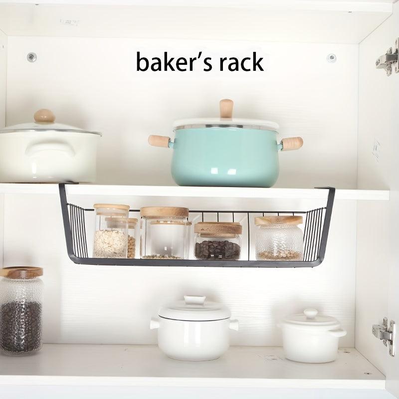 Hanging Kitchen Basket Under Table Storage Shelf