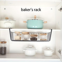 Hanging Kitchen Basket Under Table Storage Shelf