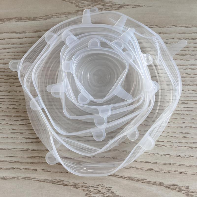 6pcs Multifunctional Silicone Fresh keeping Cover for Kitchen Storage