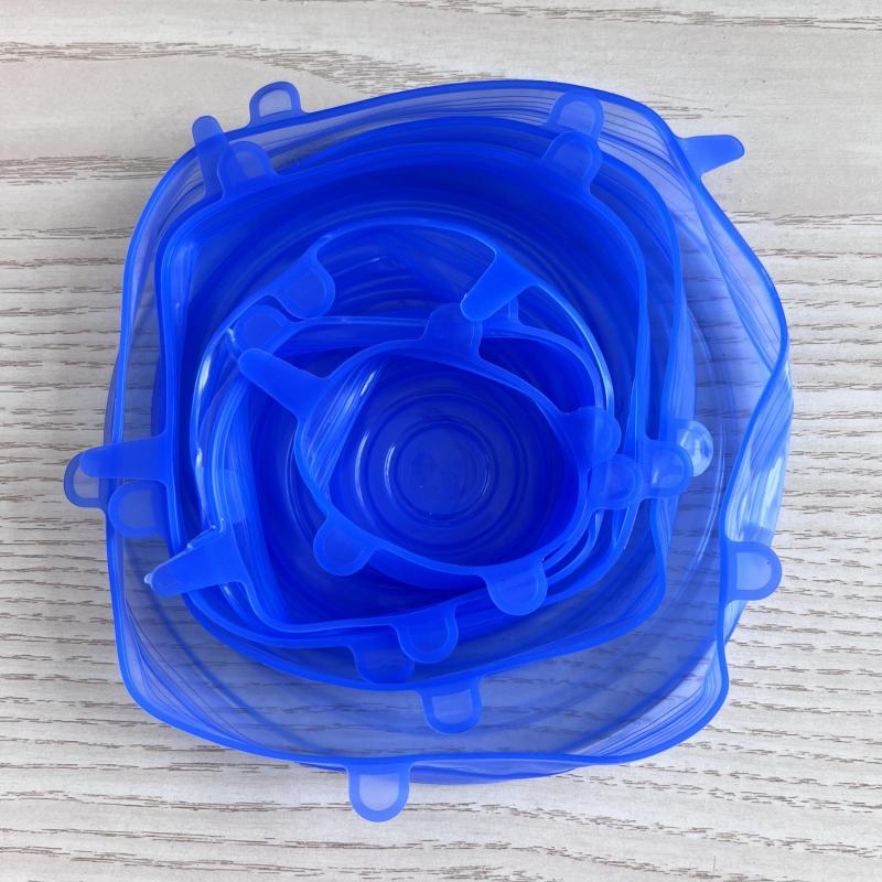 6pcs Multifunctional Silicone Fresh keeping Cover for Kitchen Storage