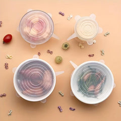 6pcs Multifunctional Silicone Fresh keeping Cover for Kitchen Storage