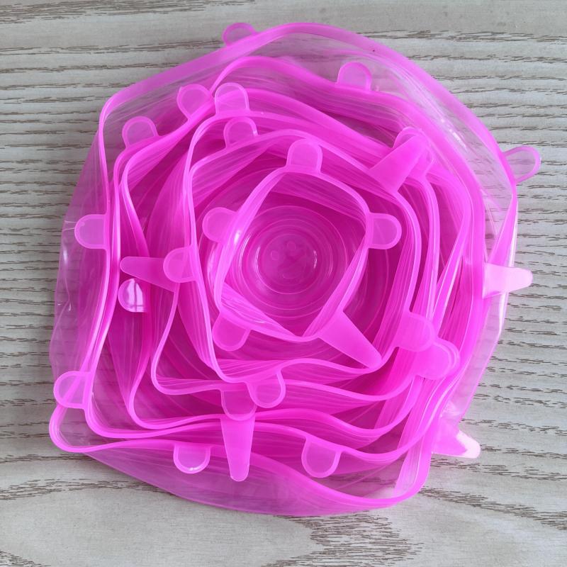 6pcs Multifunctional Silicone Fresh keeping Cover for Kitchen Storage