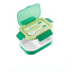 Square Lunch Box with Cutlery Leakproof Food Container