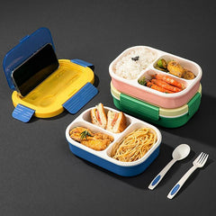 Square Lunch Box with Cutlery Leakproof Food Container
