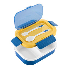 Square Lunch Box with Cutlery Leakproof Food Container