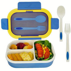 Square Lunch Box with Cutlery Leakproof Food Container