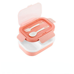 Square Lunch Box with Cutlery Leakproof Food Container