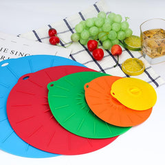 5pcs Silicone Lids Heat Resistant Food Suction Lids