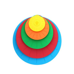 5pcs Silicone Lids Heat Resistant Food Suction Lids