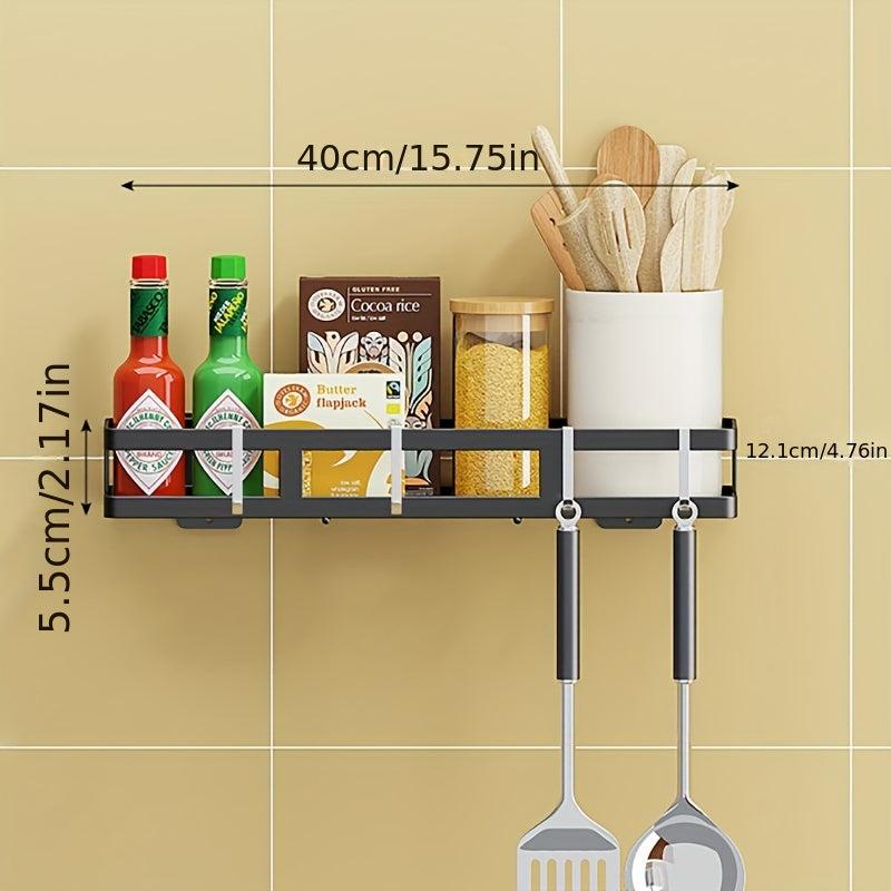 Wall Mount Spice Rack Organizer Kitchen Bathroom Storage Shelf