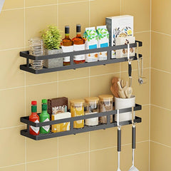 Wall Mount Spice Rack Organizer Kitchen Bathroom Storage Shelf