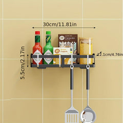 Wall Mount Spice Rack Organizer Kitchen Bathroom Storage Shelf