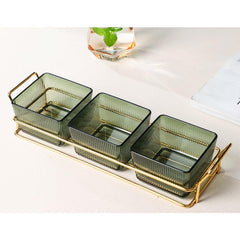 European Style Divided Fruit Plate Snack Bowl Tea Container