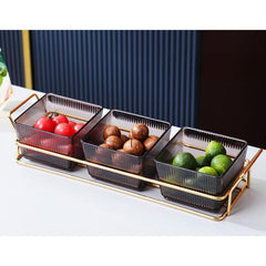 European Style Divided Fruit Plate Snack Bowl Tea Container