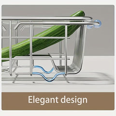 Retractable Drain Basket Telescopic Tableware Drain