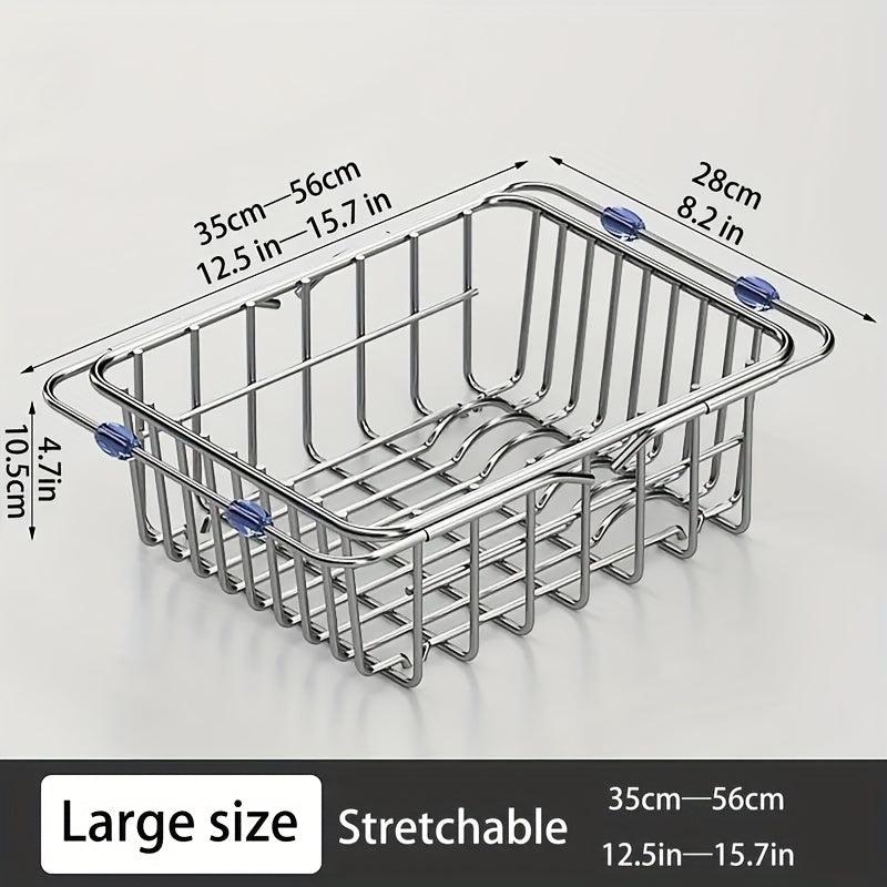 Retractable Drain Basket Telescopic Tableware Drain