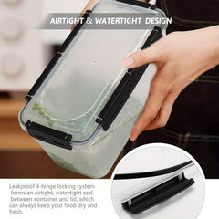 4pcs Large Capacity Airtight Food Storage Containers for Pantry Organization