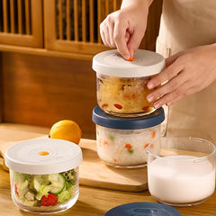 Round Sealed Fruit Bento Box for School and Work