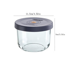 Round Sealed Fruit Bento Box for School and Work