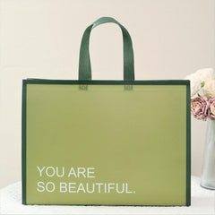 Laminated Non-woven Fabric Tote Bag Portable Reusable Shopping Bag