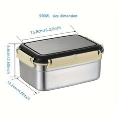 6pcs Stainless Steel Insulated Food Container Lunch Box For Adults Leakproof
