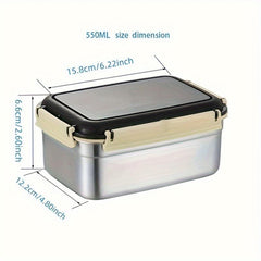 6pcs Stainless Steel Insulated Food Container Lunch Box For Adults Leakproof