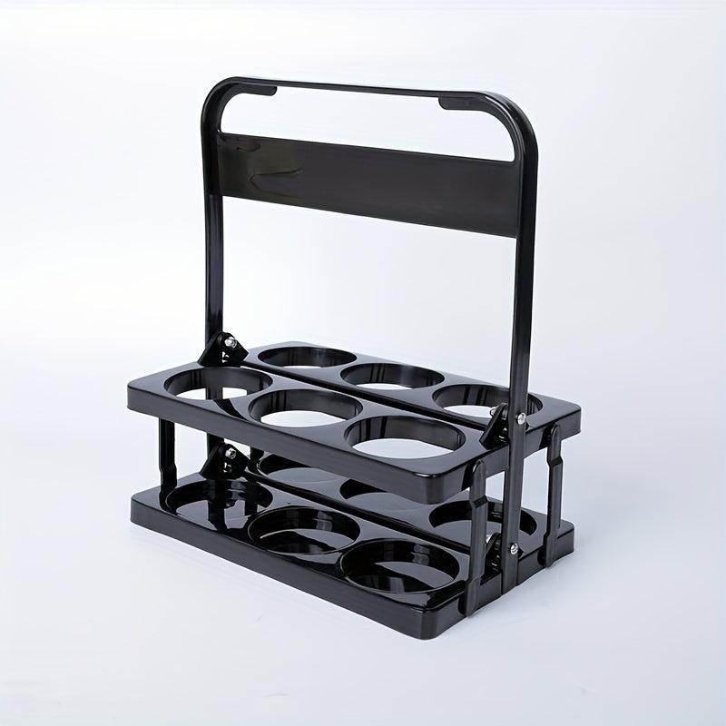 6 Bottle Portable Wine Rack Beer Holder Foldable Caddy Bucket Holder