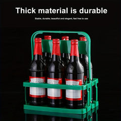 6 Bottle Portable Wine Rack Beer Holder Foldable Caddy Bucket Holder